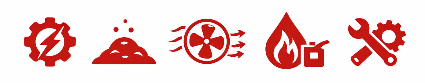 Minimalistic-Icons-in-FireFlex-red-of-the-following-next-to-each-other-on-a-white-backgroundContinuous-equipment-operationDust-accumulationVentilation